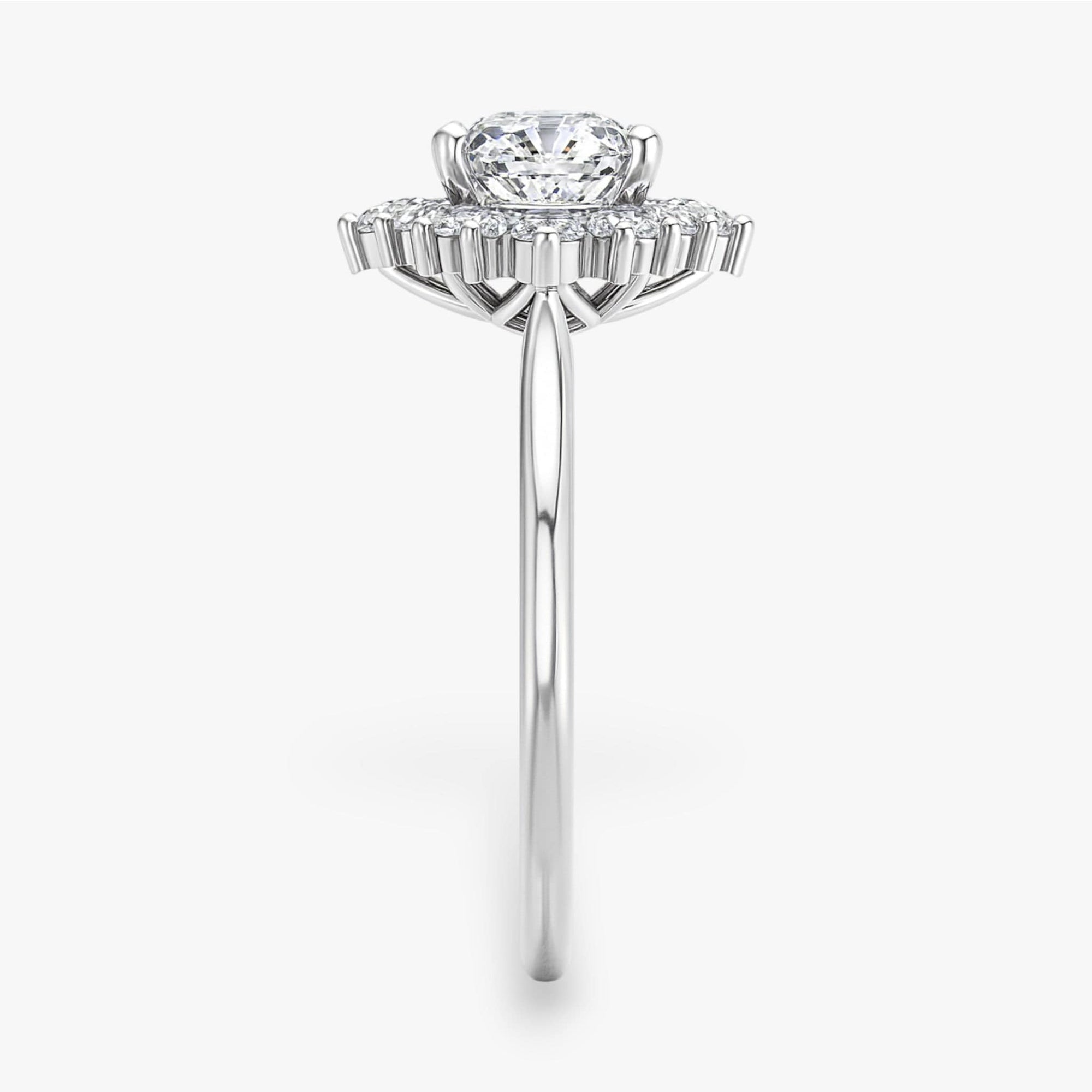 The Royal Halo Engagement Ring | Cushion