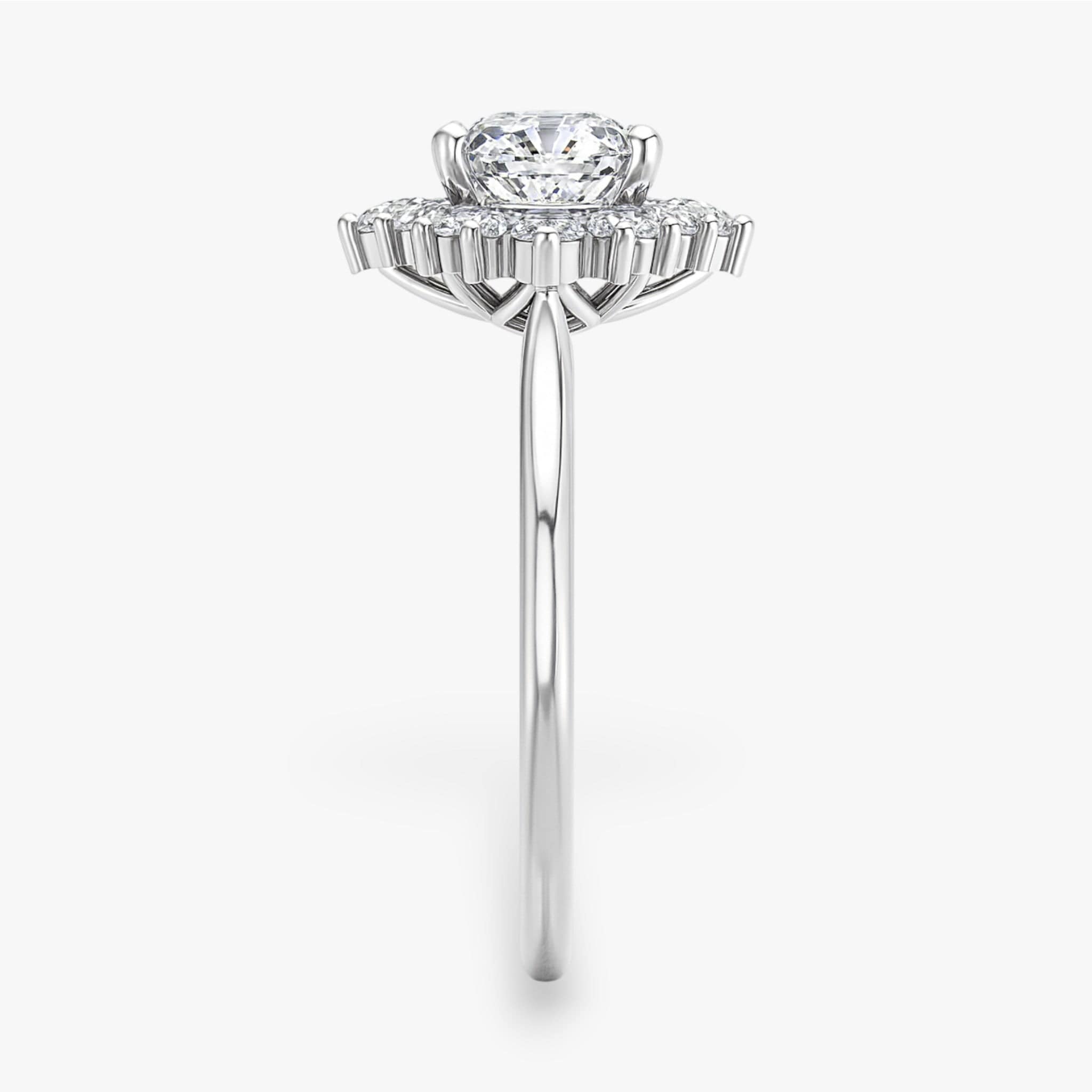 The Royal Halo Engagement Ring | Cushion