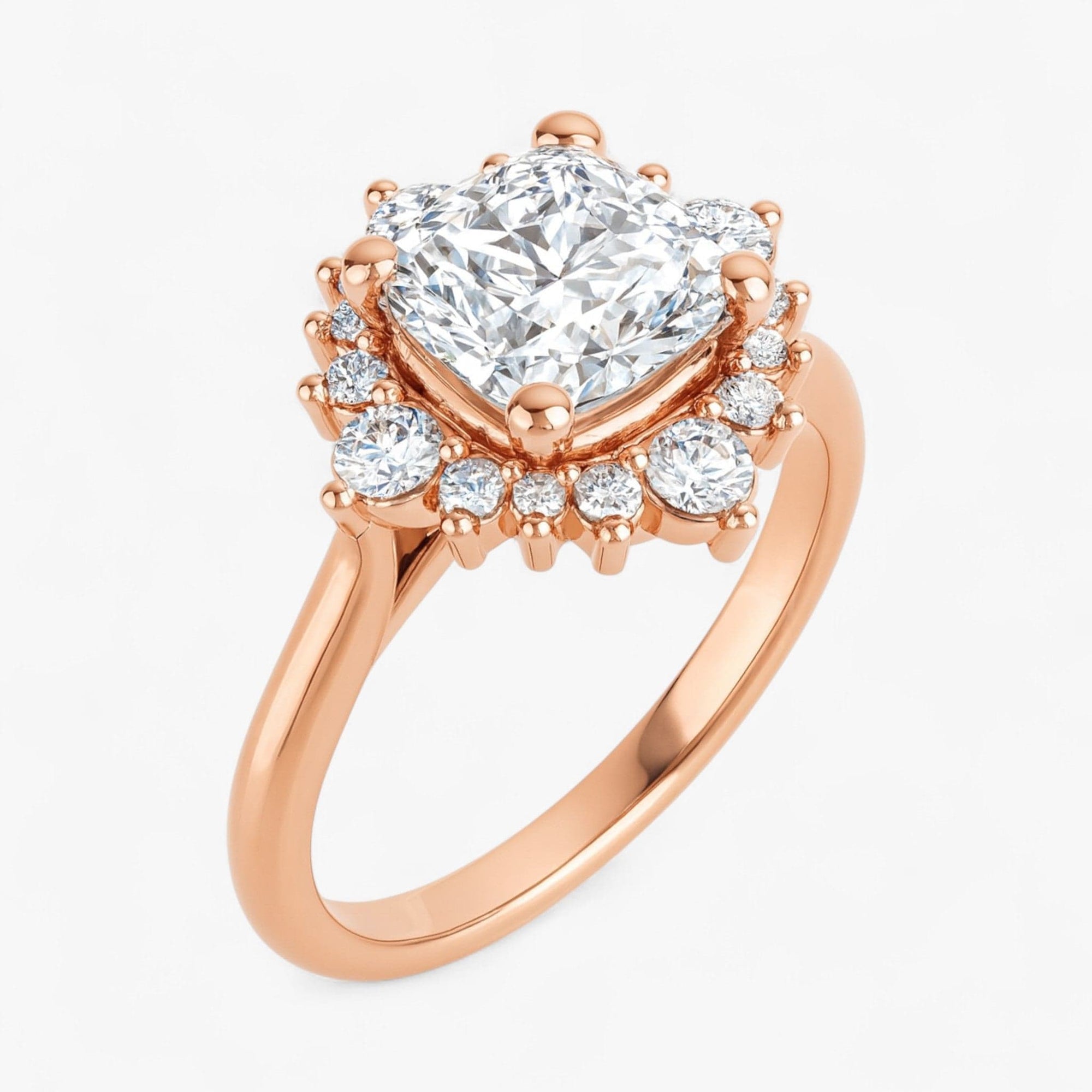 The Royal Halo Engagement Ring | Cushion