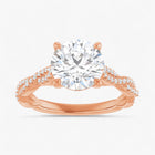 The Timeless Twisted Pavé Engagement Ring | Round