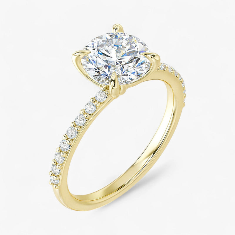 The Timeless Pavé Engagement Ring | Round