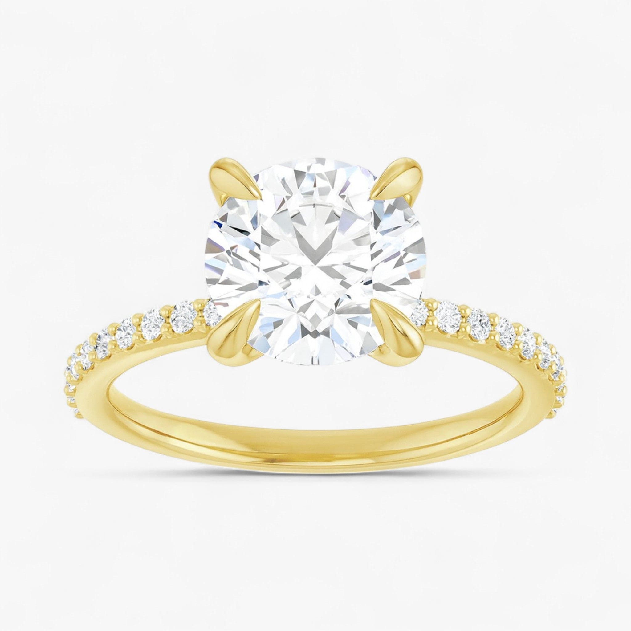 The Timeless Pavé Engagement Ring | Round