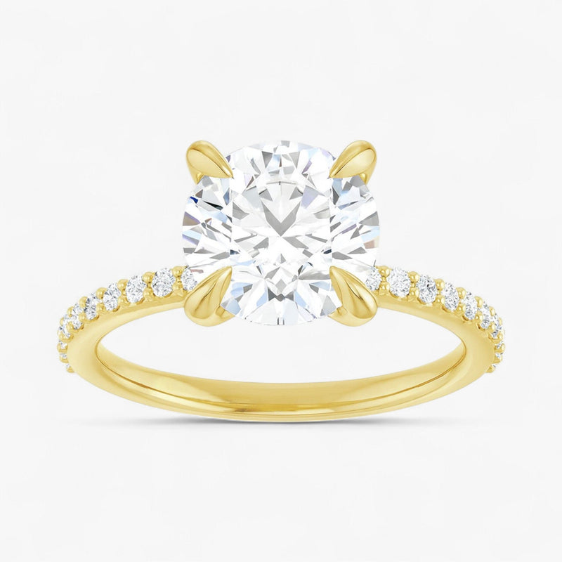 The Timeless Pavé Engagement Ring | Round