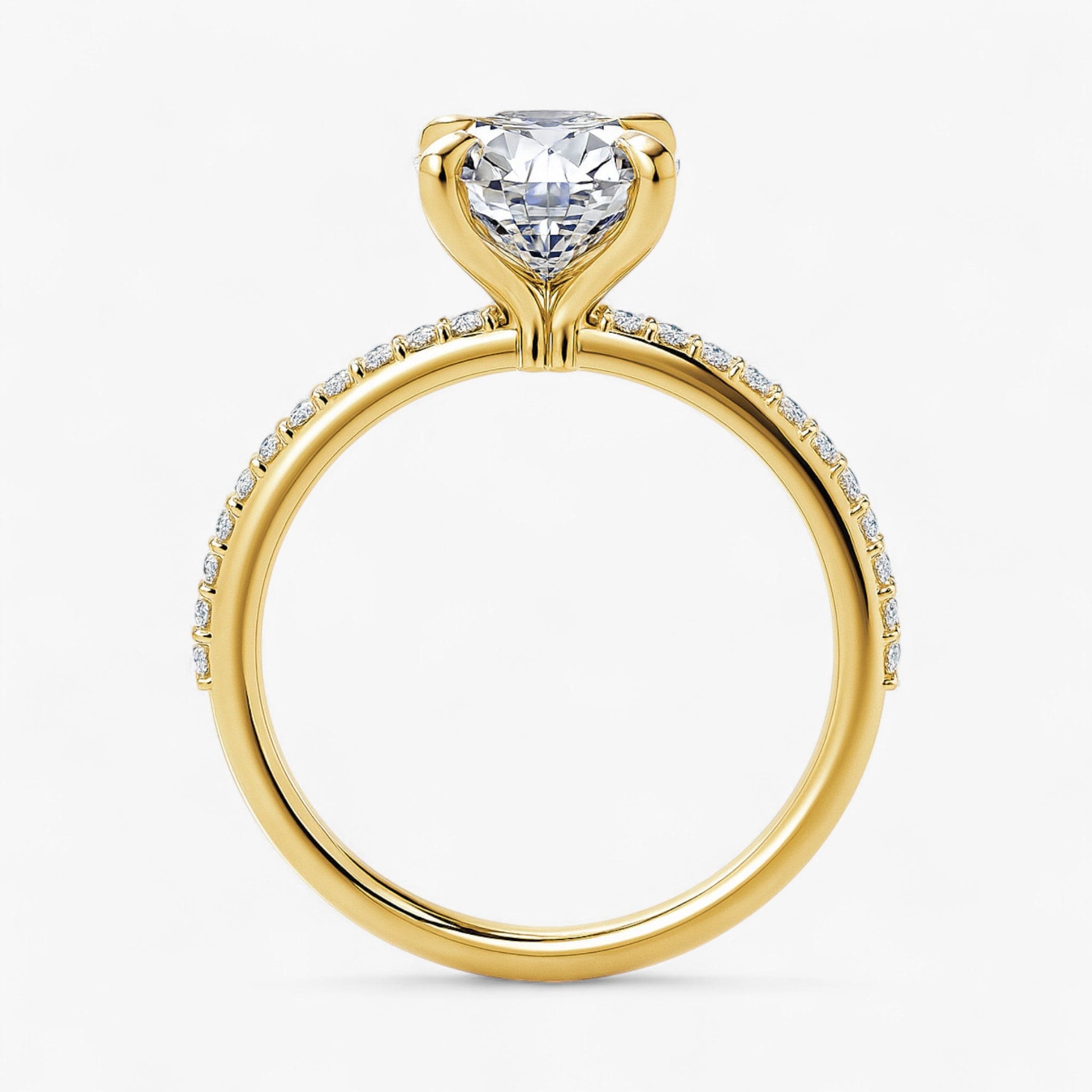 The Timeless Pavé Engagement Ring | Round