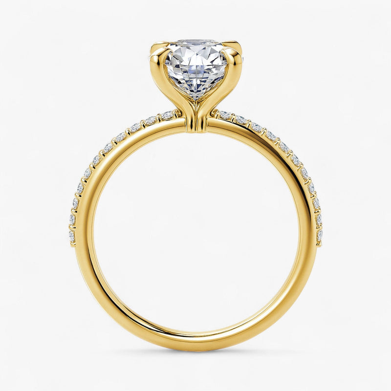 The Timeless Pavé Engagement Ring | Round