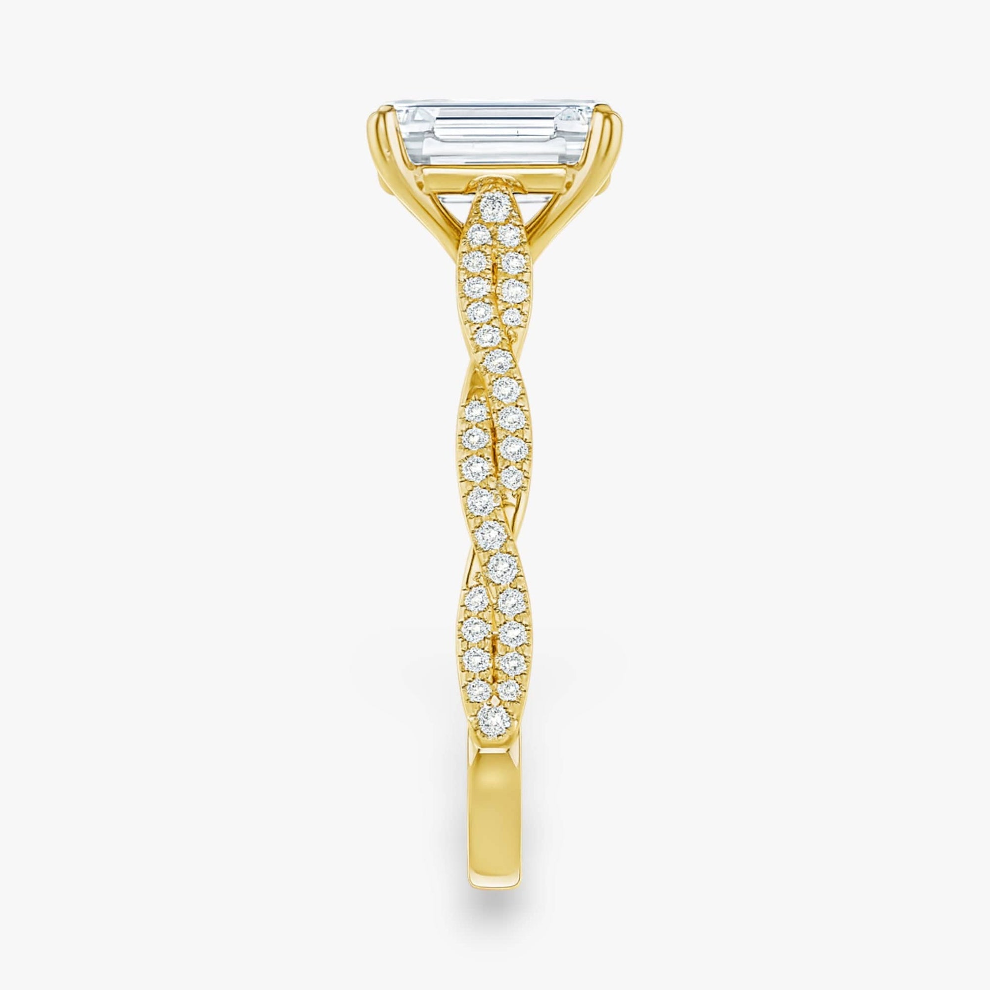The Timeless Twisted Pavé Engagement Ring | Emerald