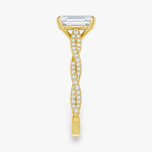 The Timeless Twisted Pavé Engagement Ring | Emerald
