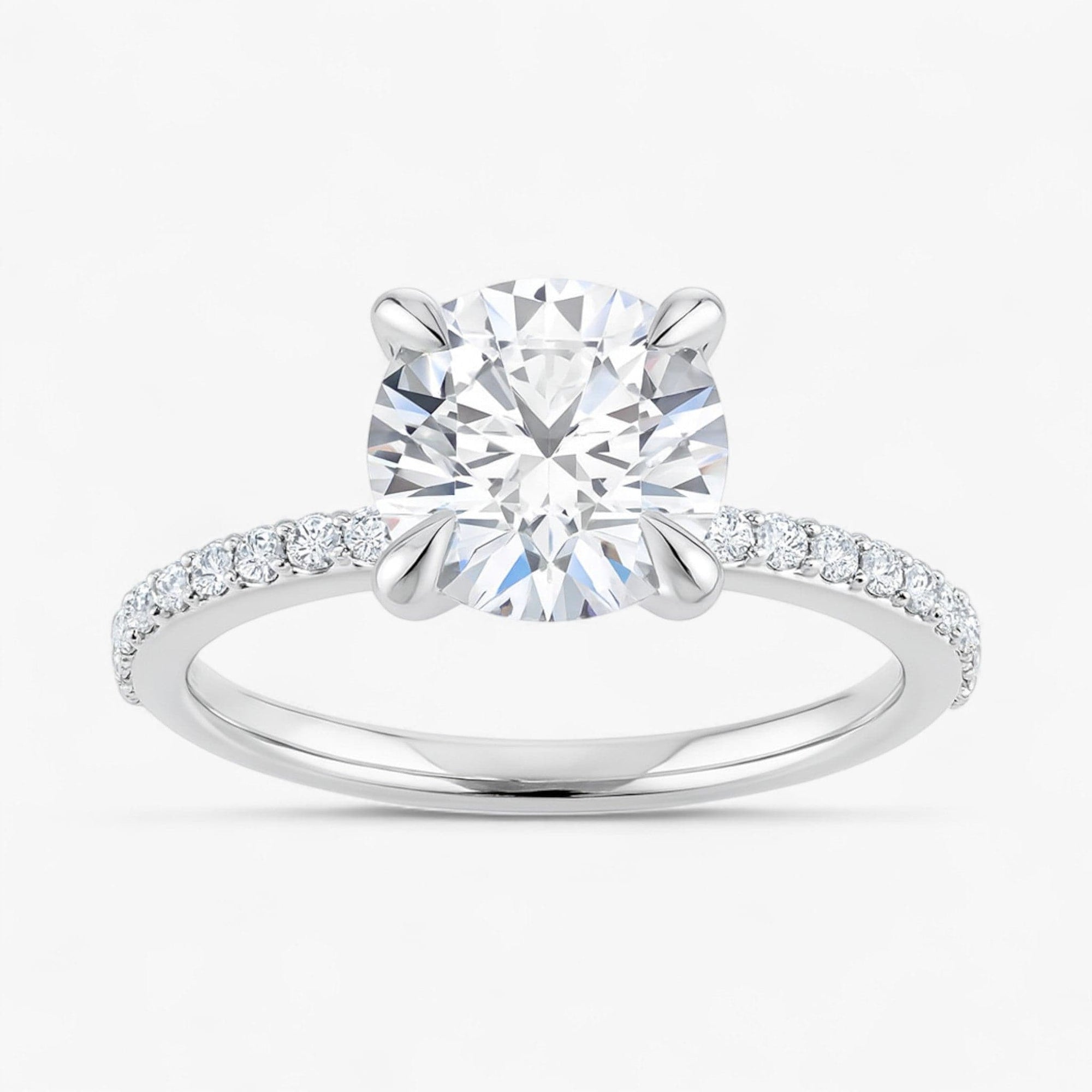 The Timeless Pavé Engagement Ring | Round