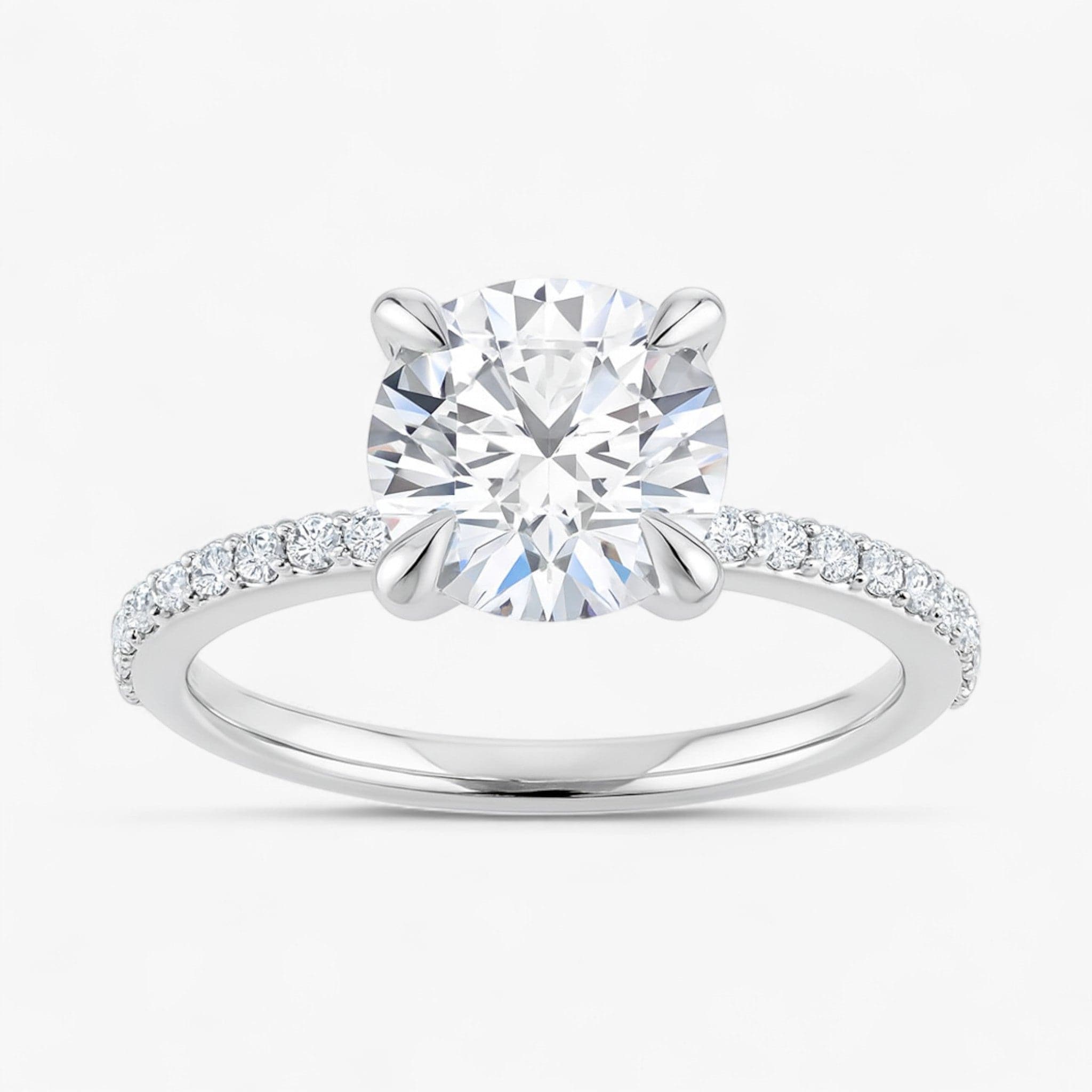 The Timeless Pavé Engagement Ring | Round