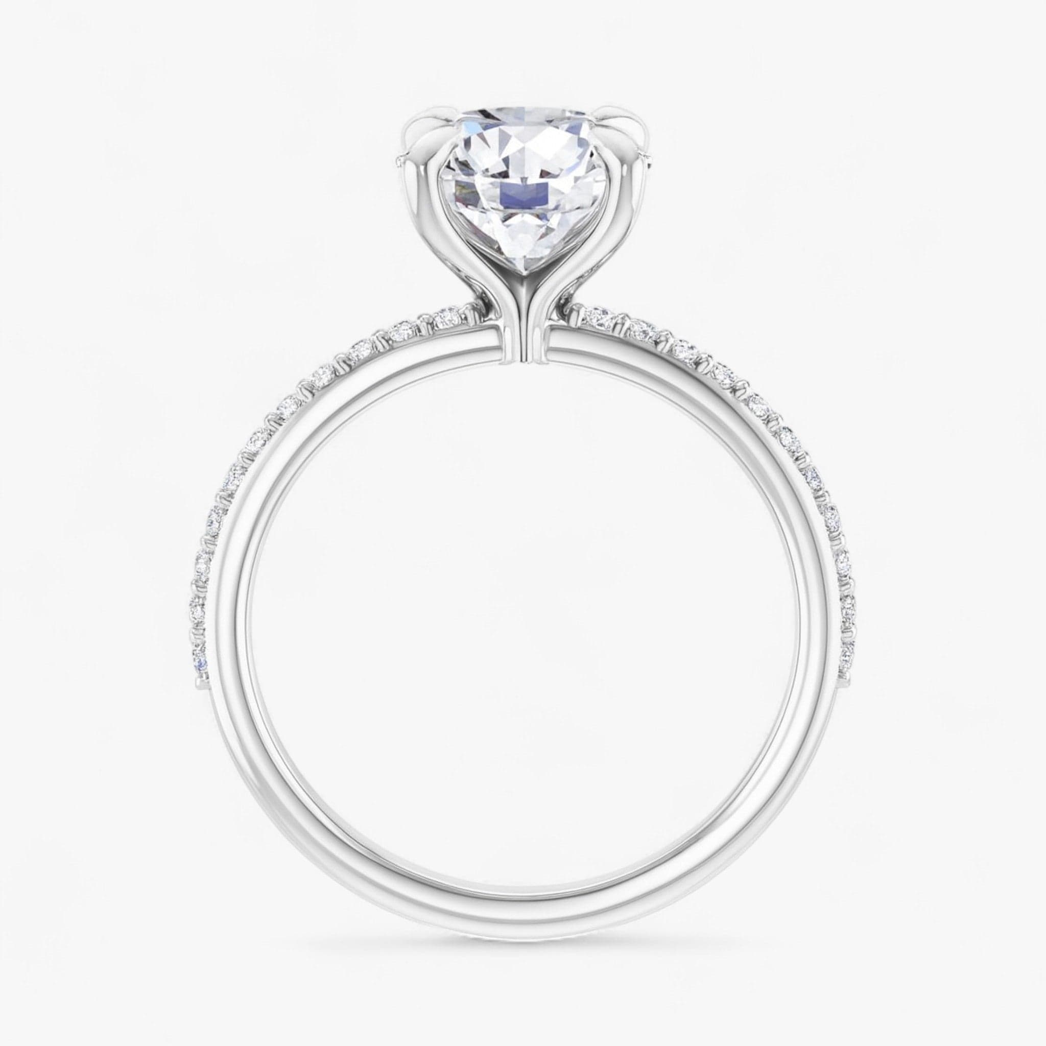 The Timeless Pavé Engagement Ring | Round