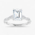 The Timeless Twisted Pavé Engagement Ring | Emerald