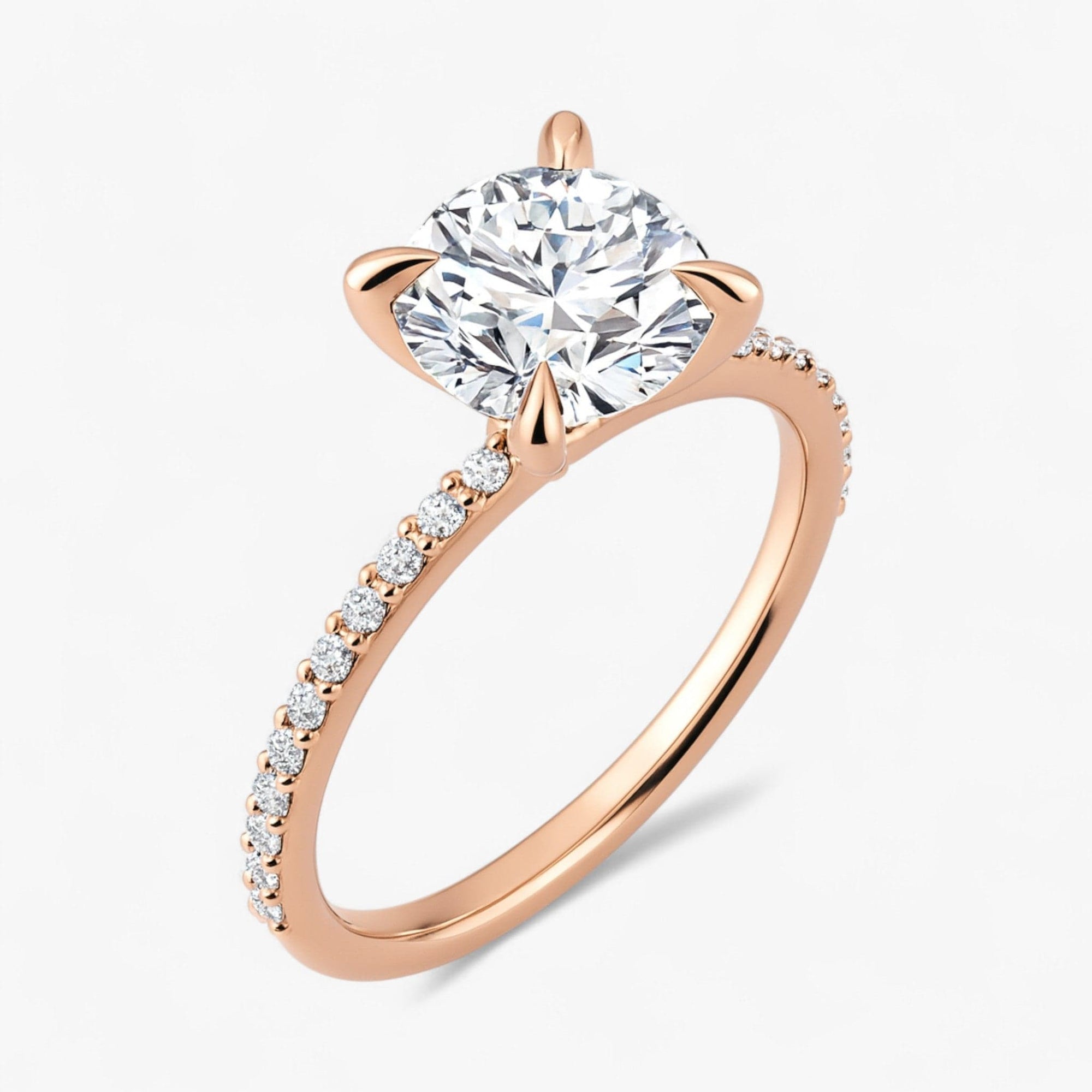 The Timeless Pavé Engagement Ring | Round