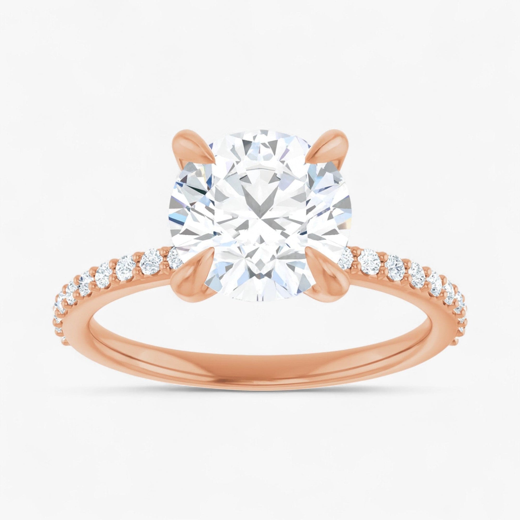 The Timeless Pavé Engagement Ring | Round