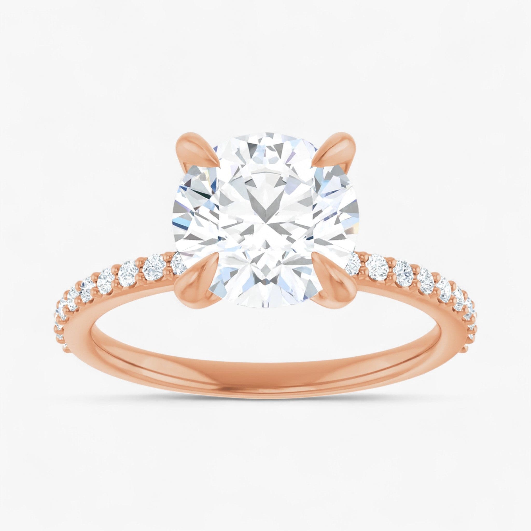 The Timeless Pavé Engagement Ring | Round