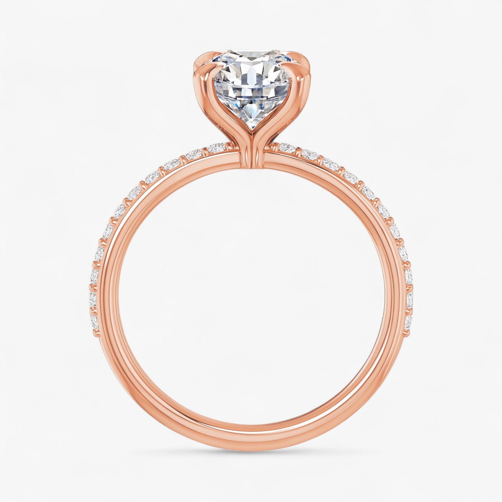 The Timeless Pavé Engagement Ring | Round