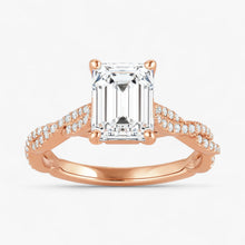 The Timeless Twisted Pavé Engagement Ring | Emerald
