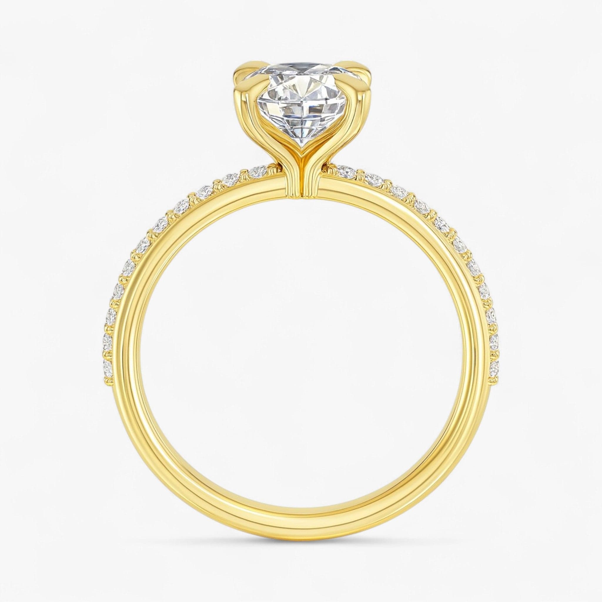 The Timeless Pavé Engagement Ring | Oval