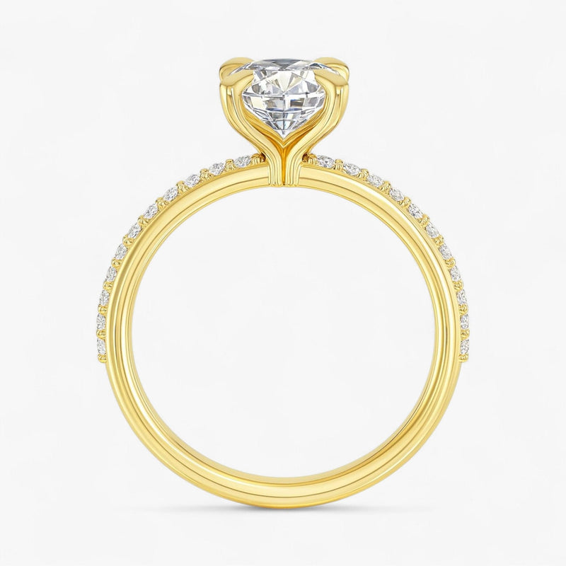 The Timeless Pavé Engagement Ring | Oval