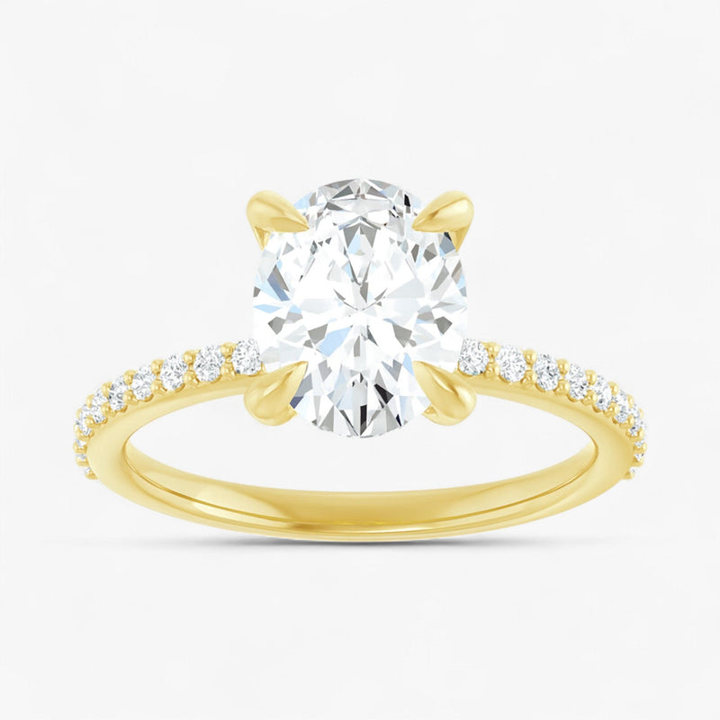 The Timeless Pavé Engagement Ring | Oval