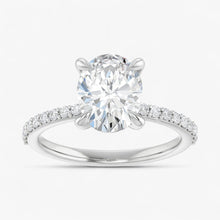The Timeless Pavé Engagement Ring | Oval