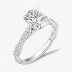 The Timeless Twisted Pavé Engagement Ring | Oval