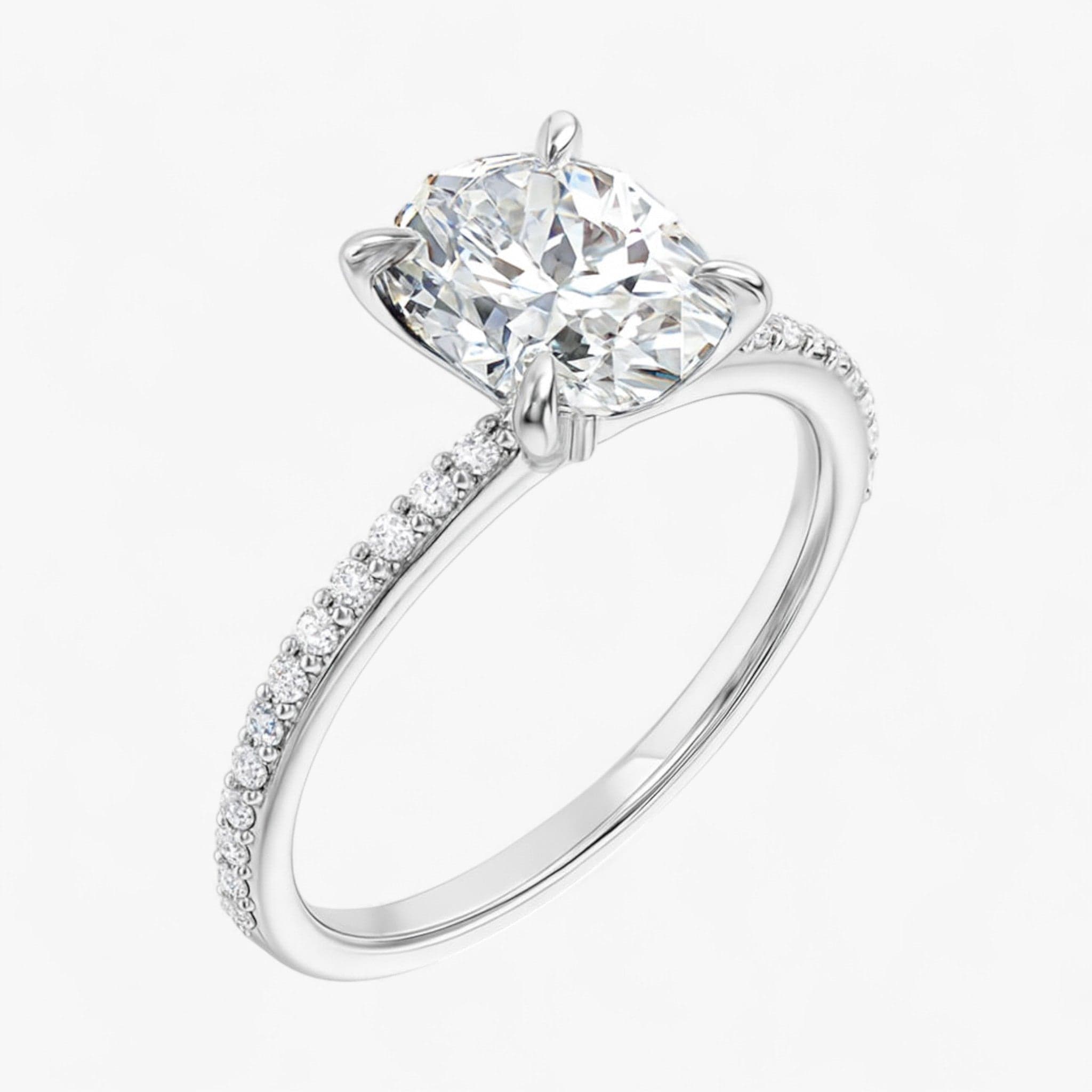 The Timeless Pavé Engagement Ring | Oval