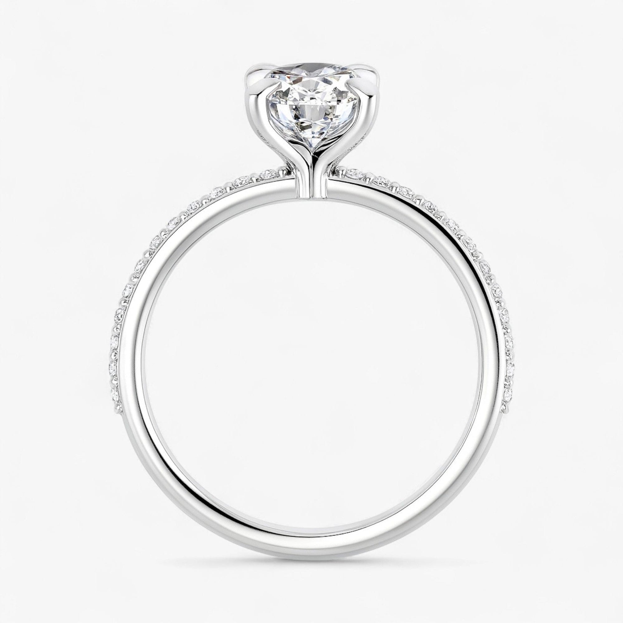 The Timeless Pavé Engagement Ring | Oval