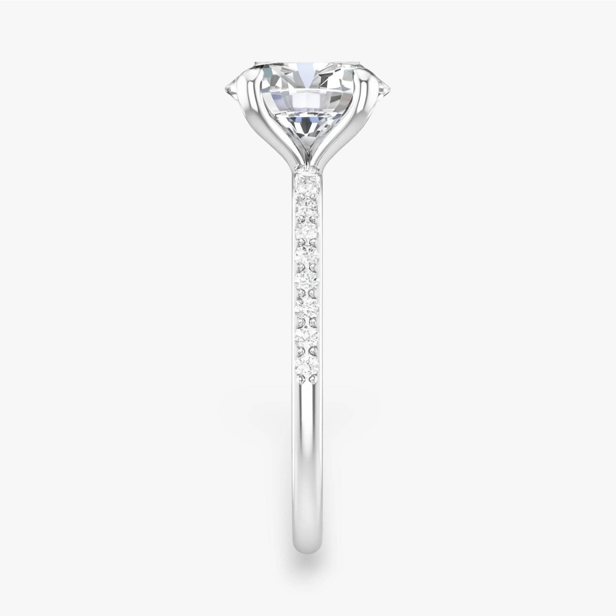 The Timeless Pavé Engagement Ring | Oval