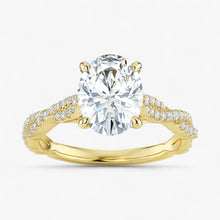 The Timeless Twisted Pavé Engagement Ring | Oval