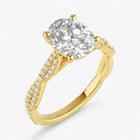The Timeless Twisted Pavé Engagement Ring | Oval