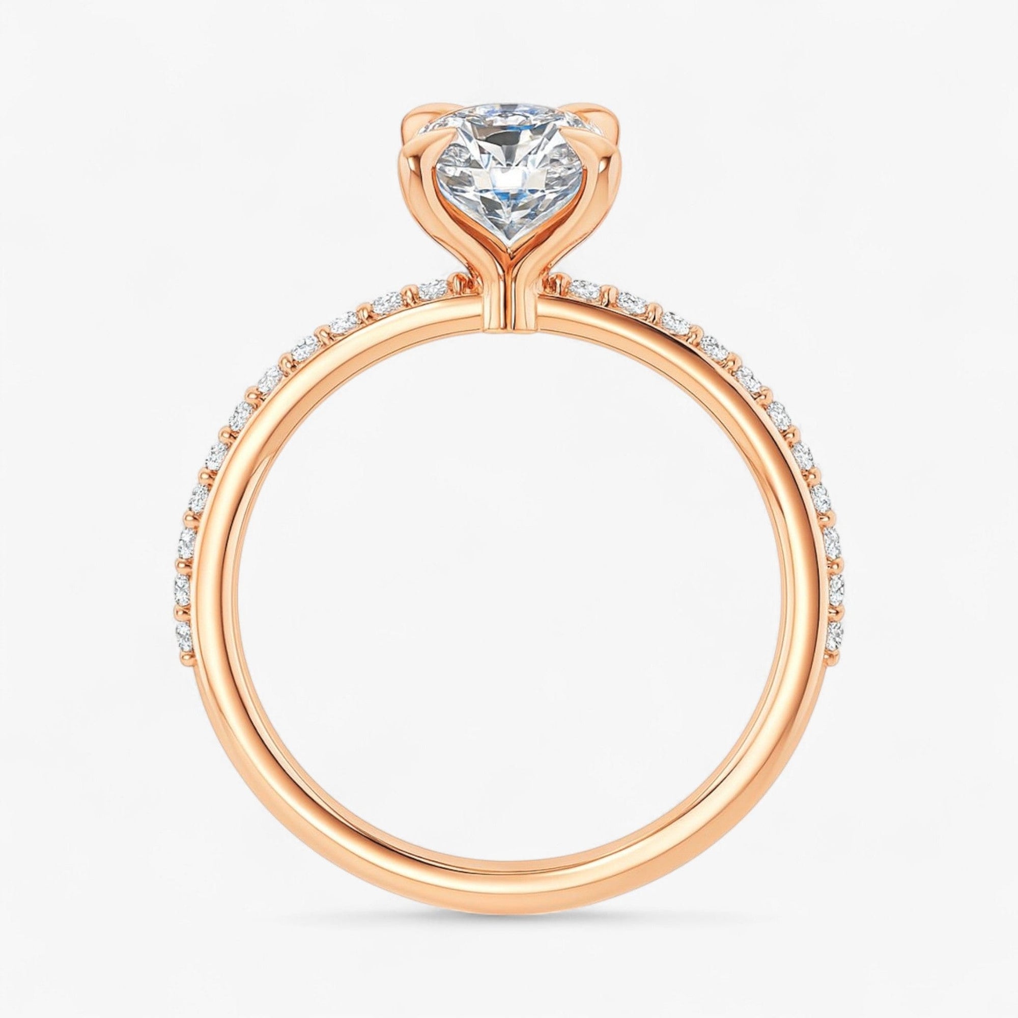 The Timeless Pavé Engagement Ring | Oval