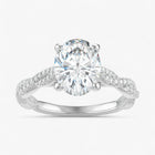 The Timeless Twisted Pavé Engagement Ring | Oval