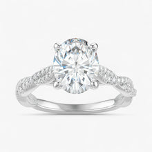 The Timeless Twisted Pavé Engagement Ring | Oval