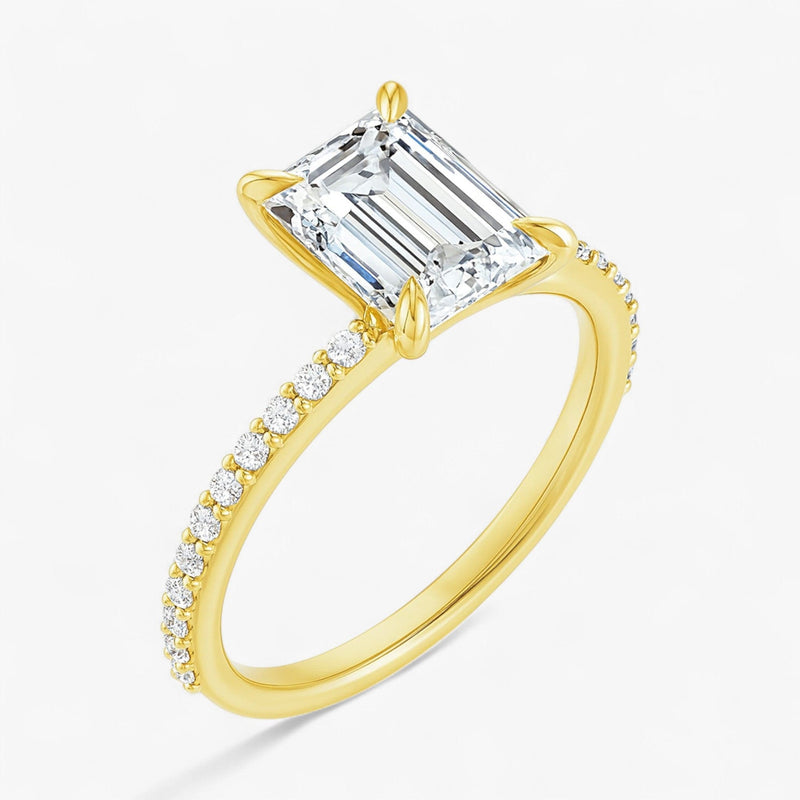 The Timeless Pavé Engagement Ring | Emerald