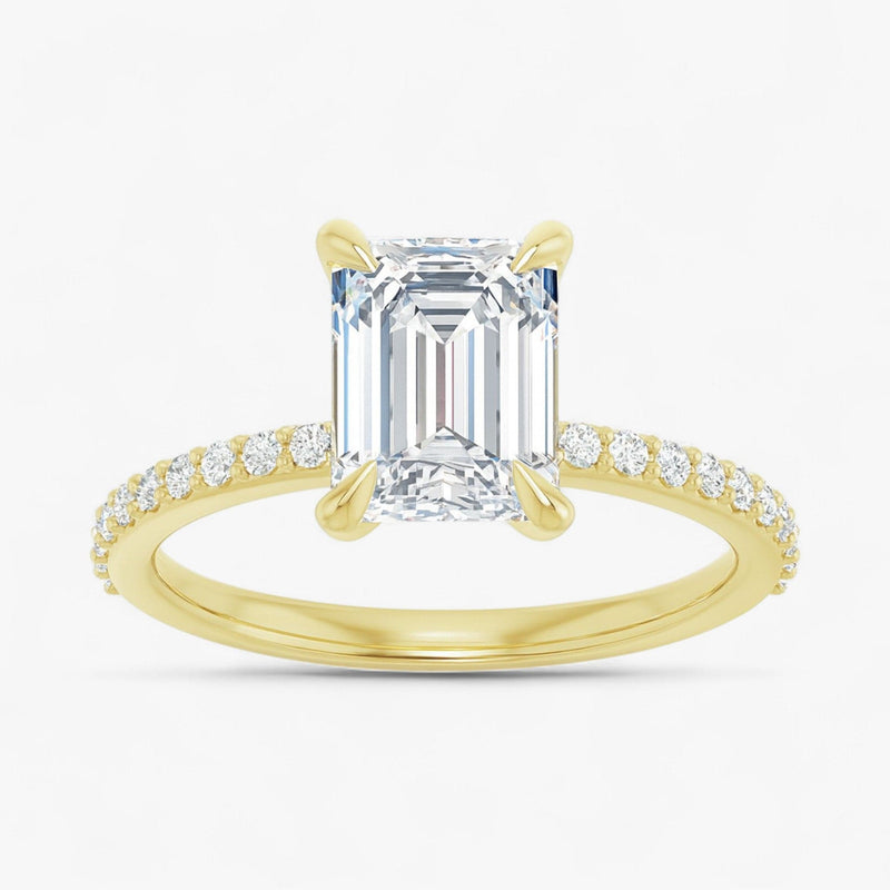 The Timeless Pavé Engagement Ring | Emerald