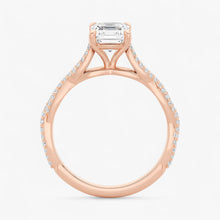 The Timeless Twisted Pavé Engagement Ring | Emerald