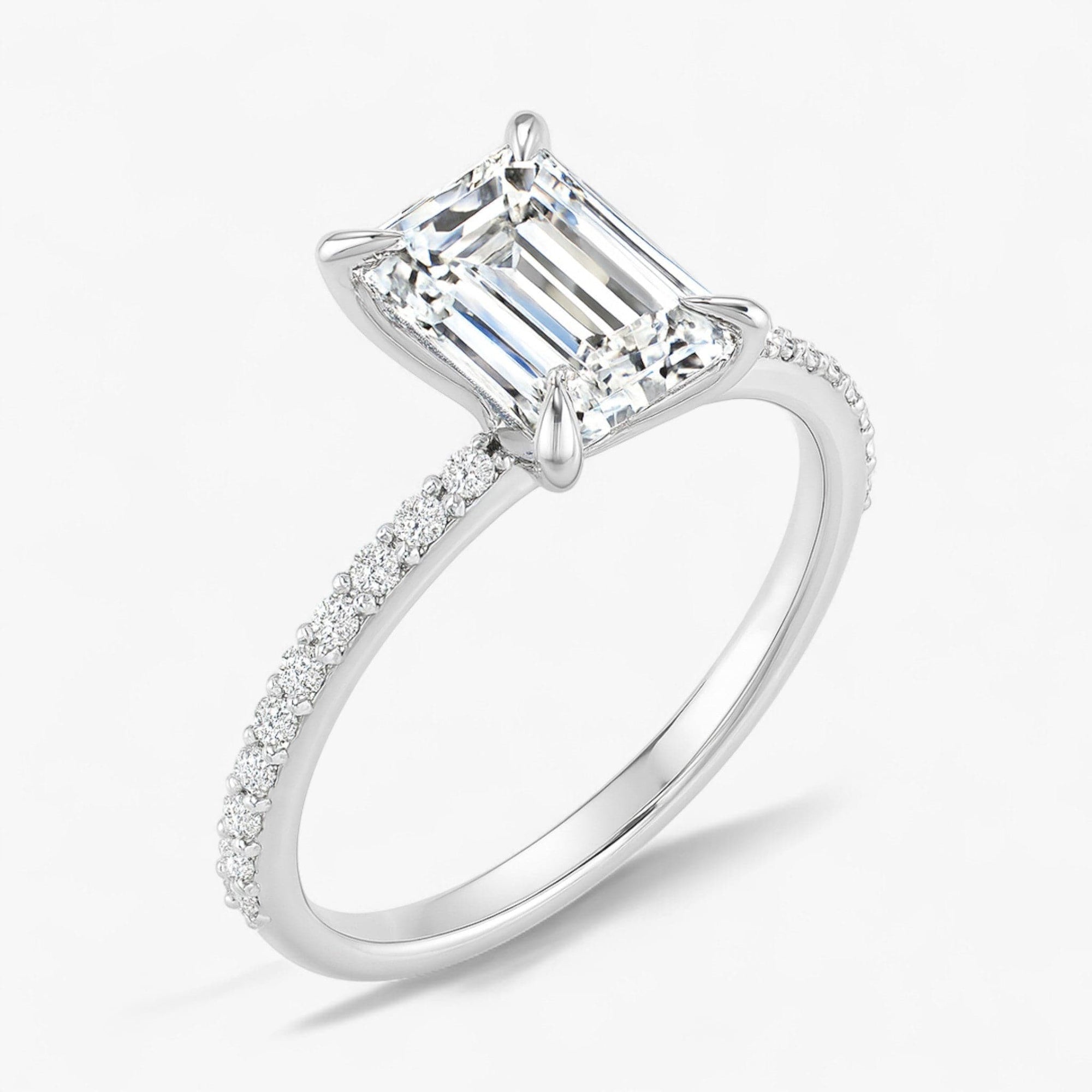 The Timeless Pavé Engagement Ring | Emerald