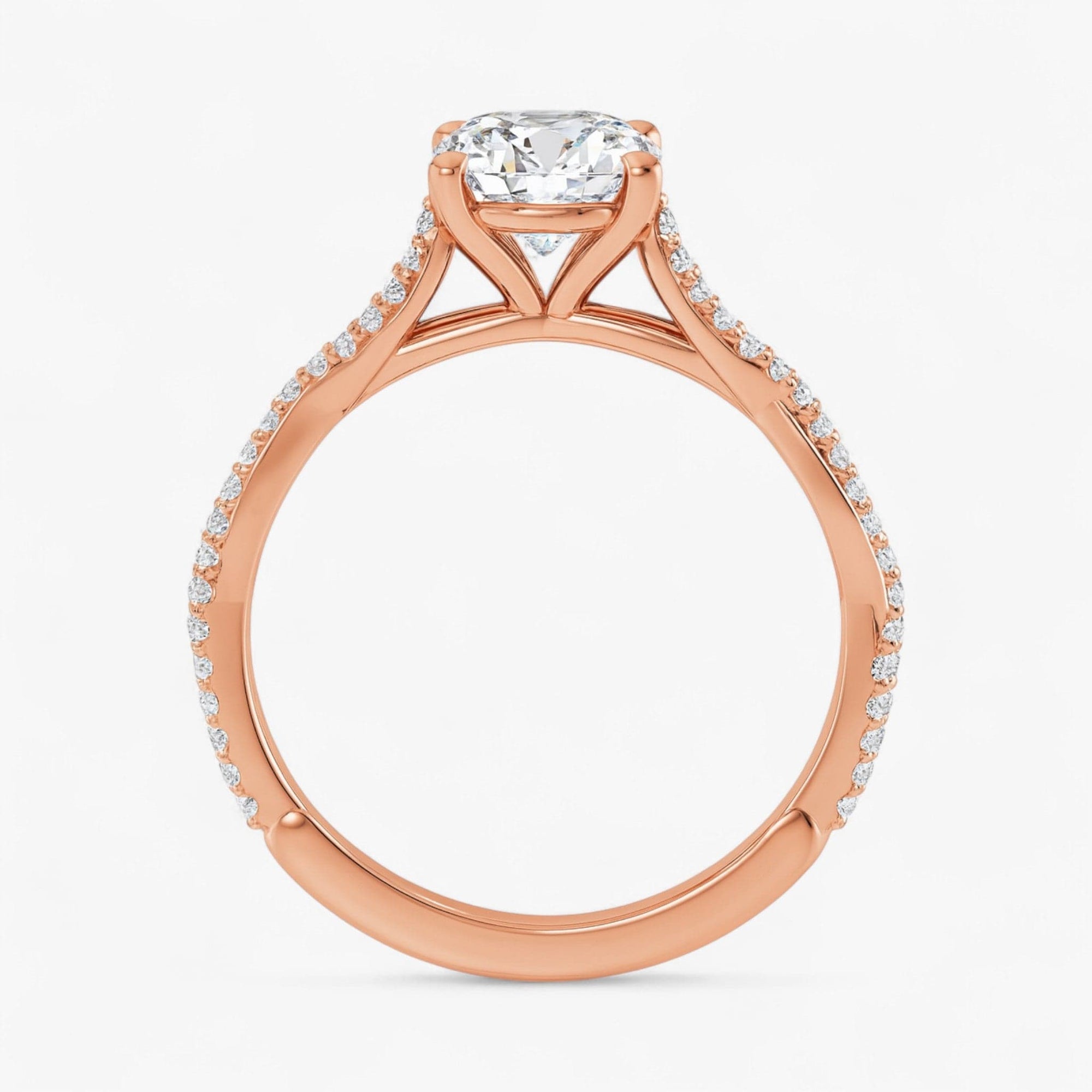 The Timeless Twisted Pavé Engagement Ring | Oval