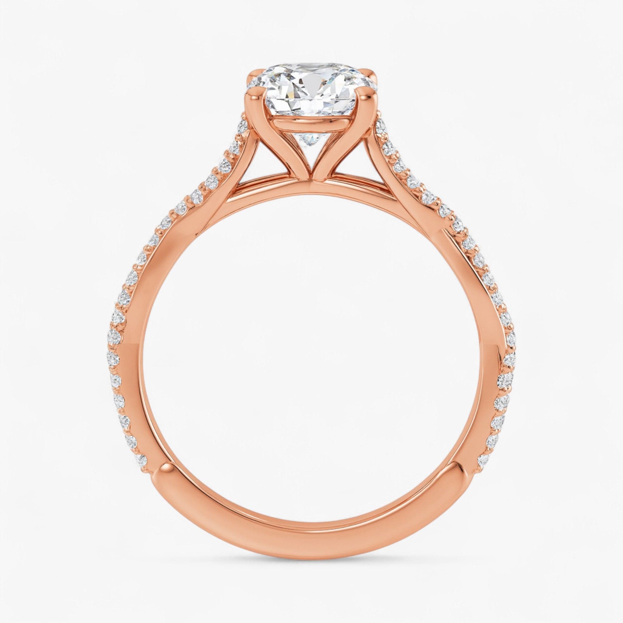 The Timeless Twisted Pavé Engagement Ring | Oval