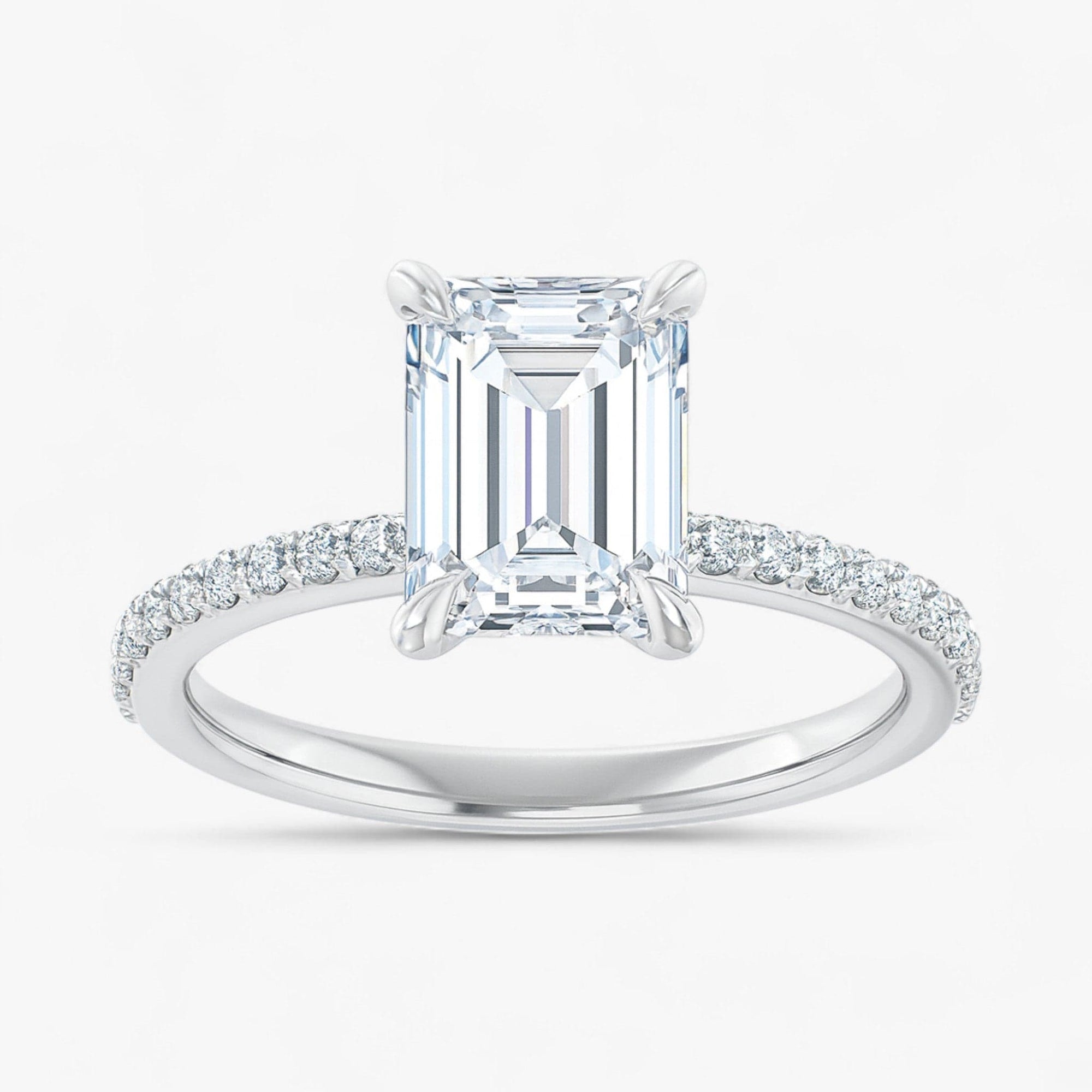 The Timeless Pavé Engagement Ring | Emerald