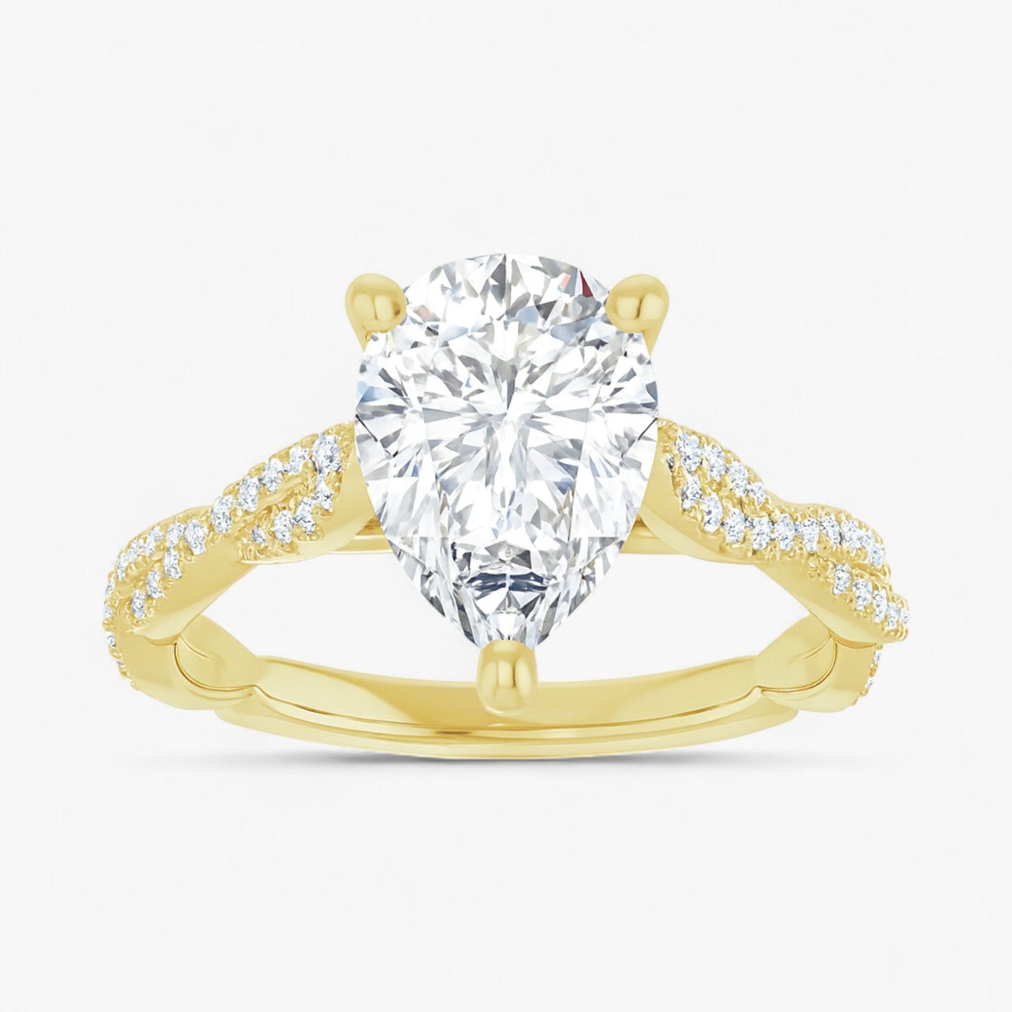 The Timeless Twisted Pavé Engagement Ring | Pear