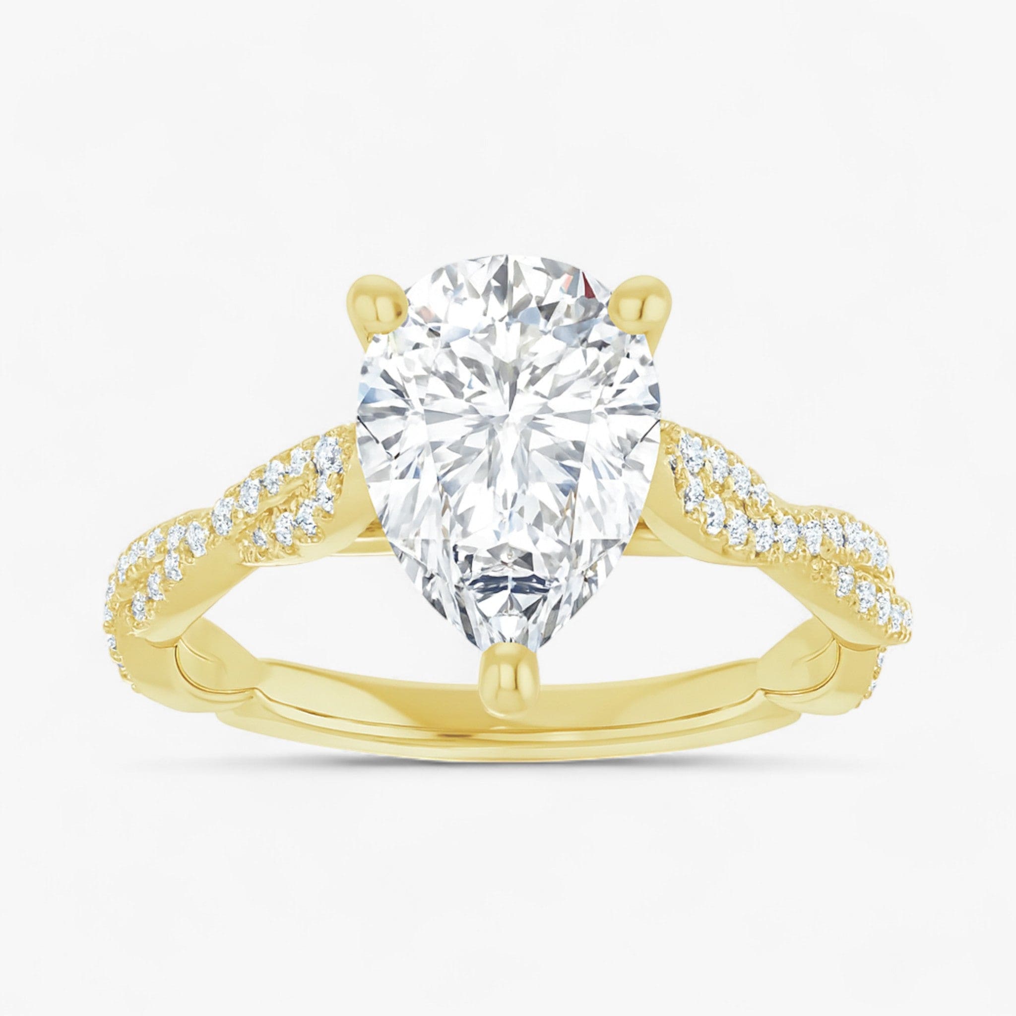 The Timeless Twisted Pavé Engagement Ring | Pear