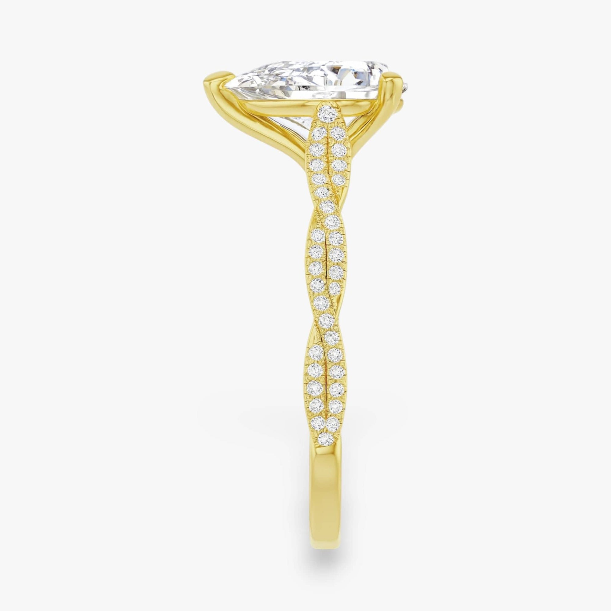 The Timeless Twisted Pavé Engagement Ring | Pear