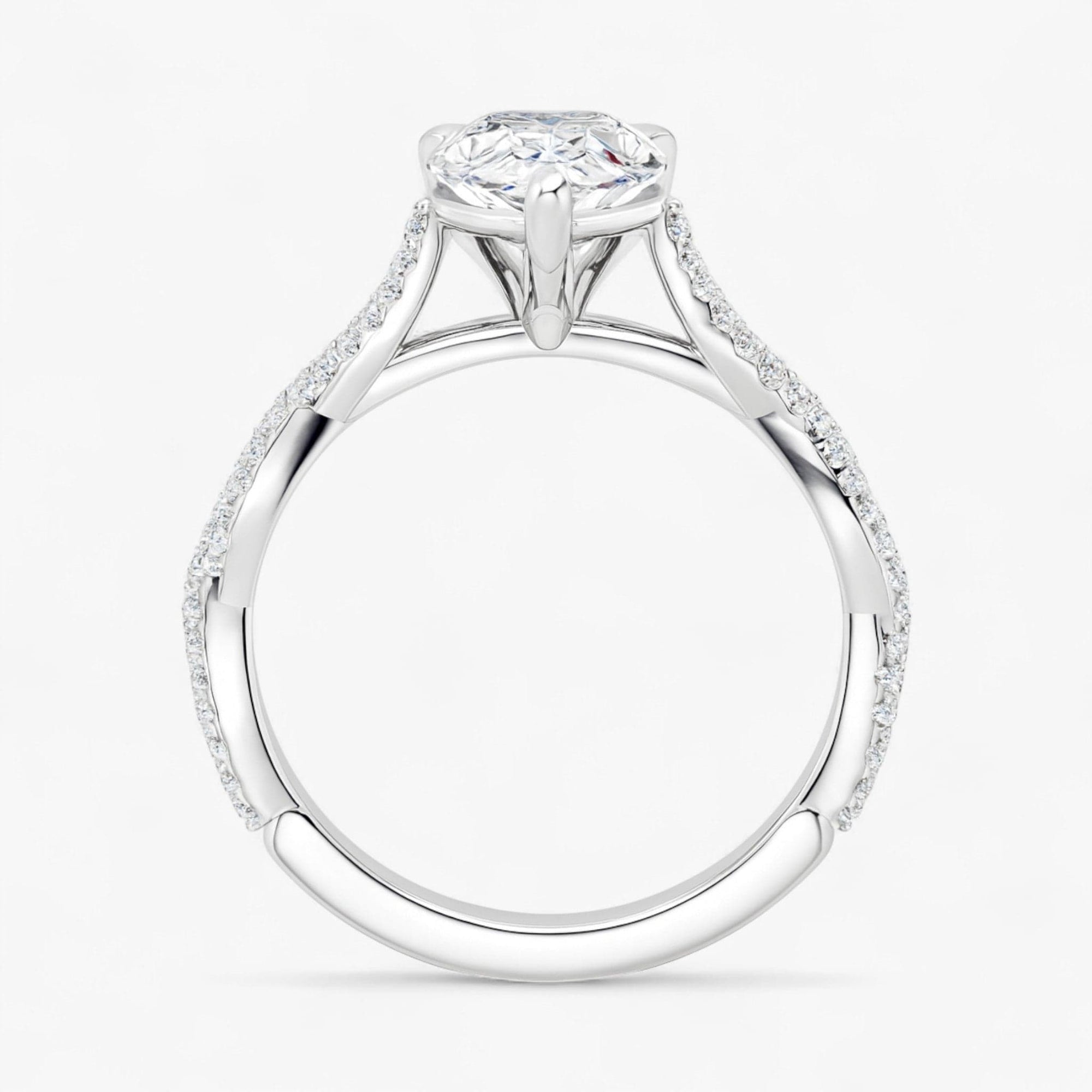 The Timeless Twisted Pavé Engagement Ring | Pear