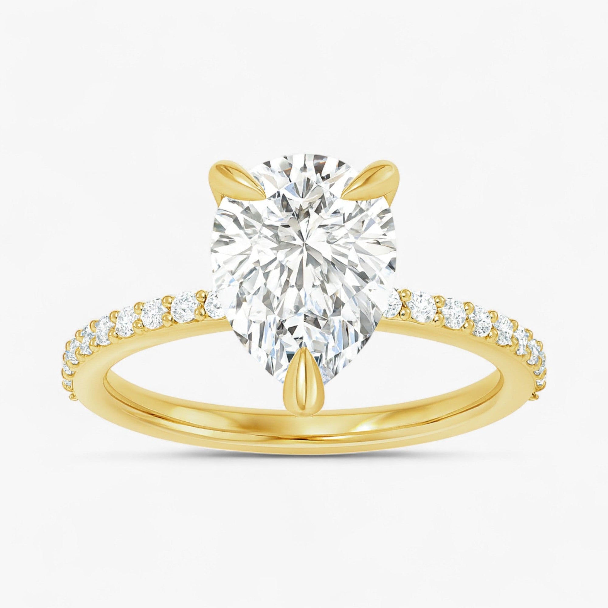 The Timeless Pavé Engagement Ring | Pear