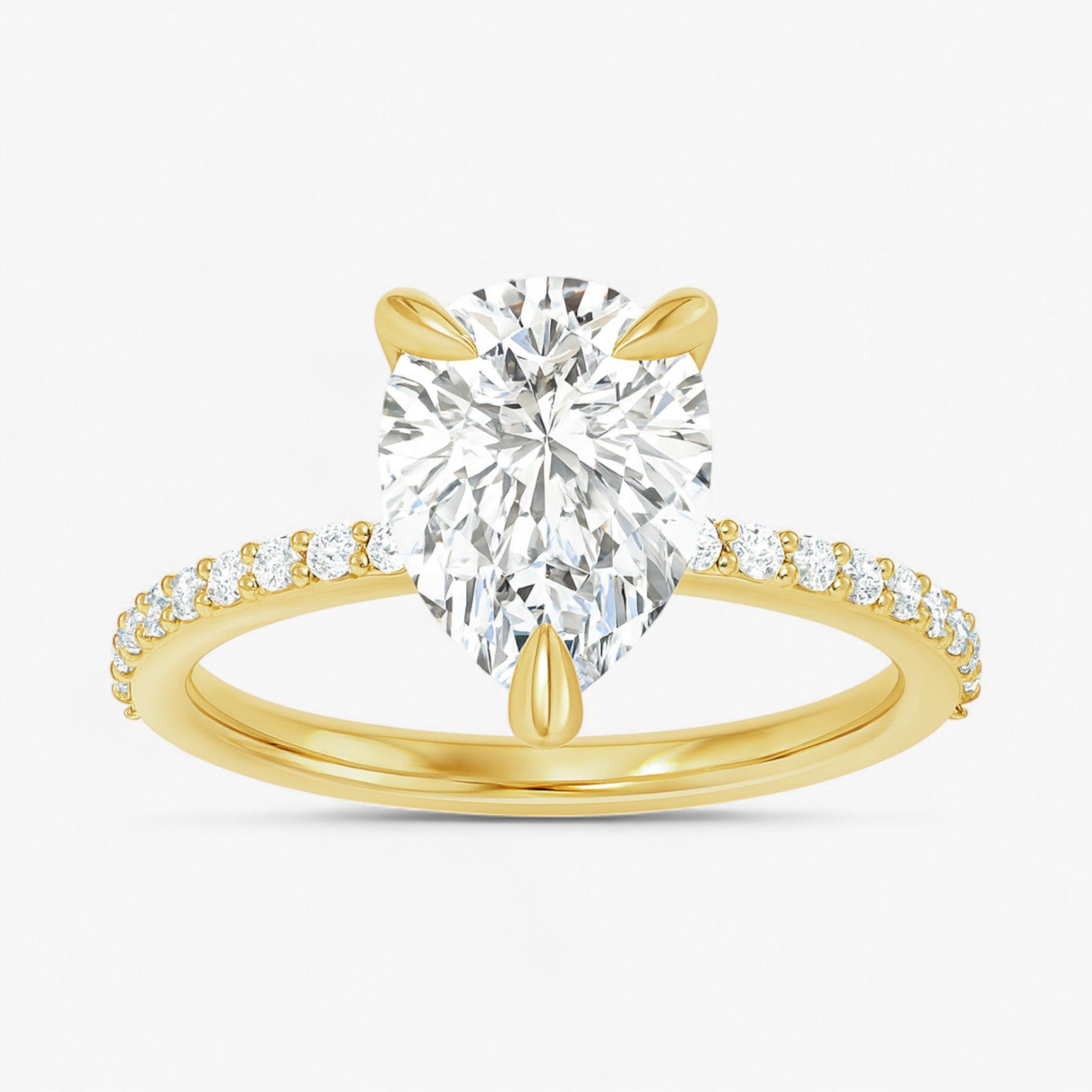 The Timeless Pavé Engagement Ring | Pear