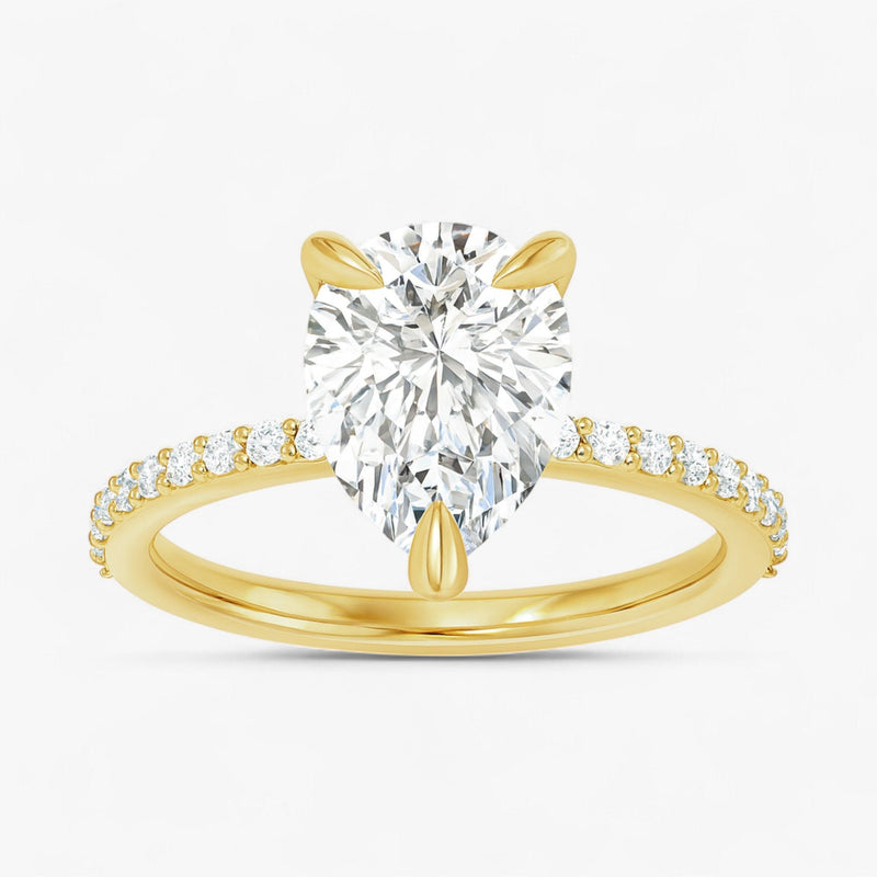 The Timeless Pavé Engagement Ring | Pear