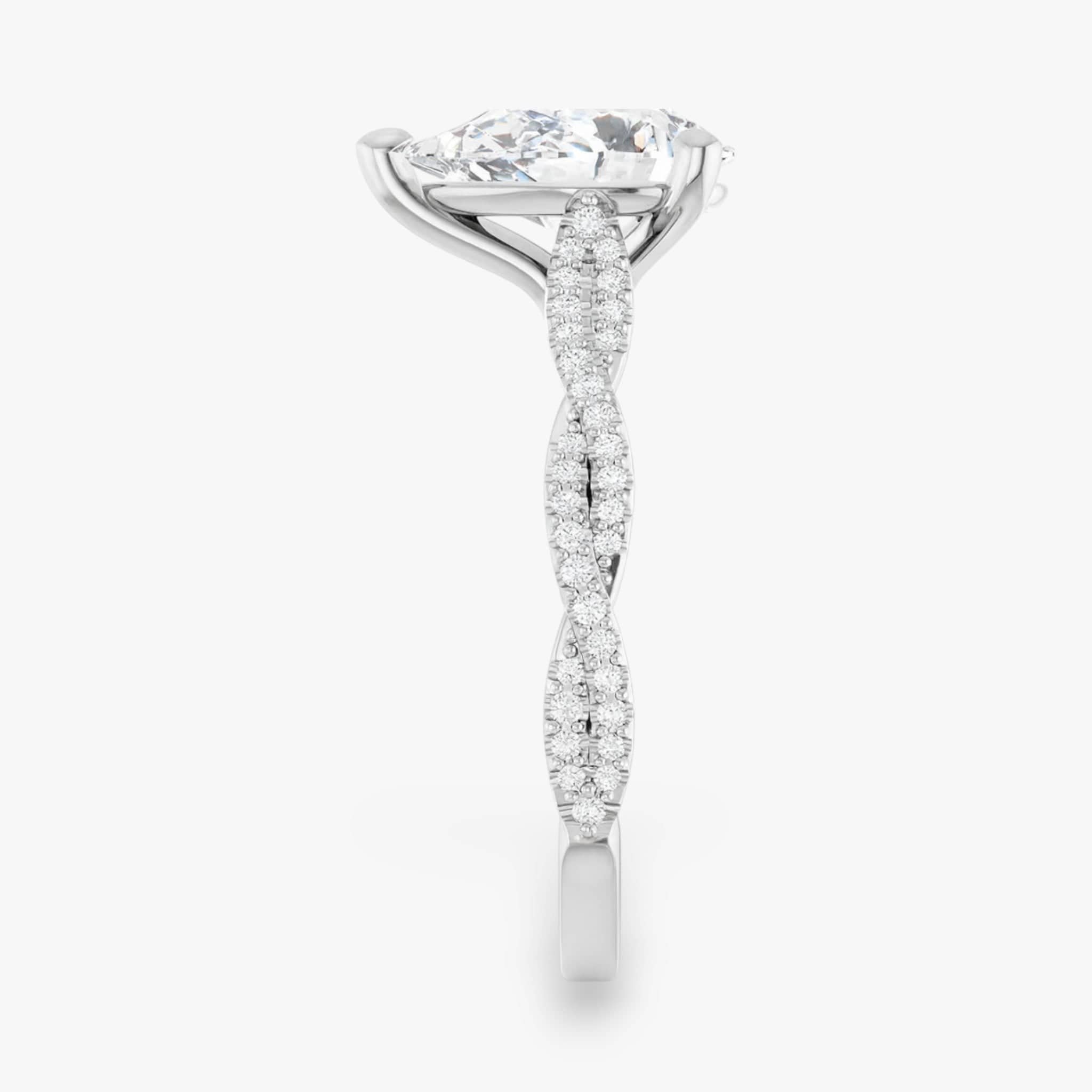 The Timeless Twisted Pavé Engagement Ring | Pear