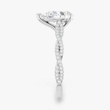 The Timeless Twisted Pavé Engagement Ring | Pear
