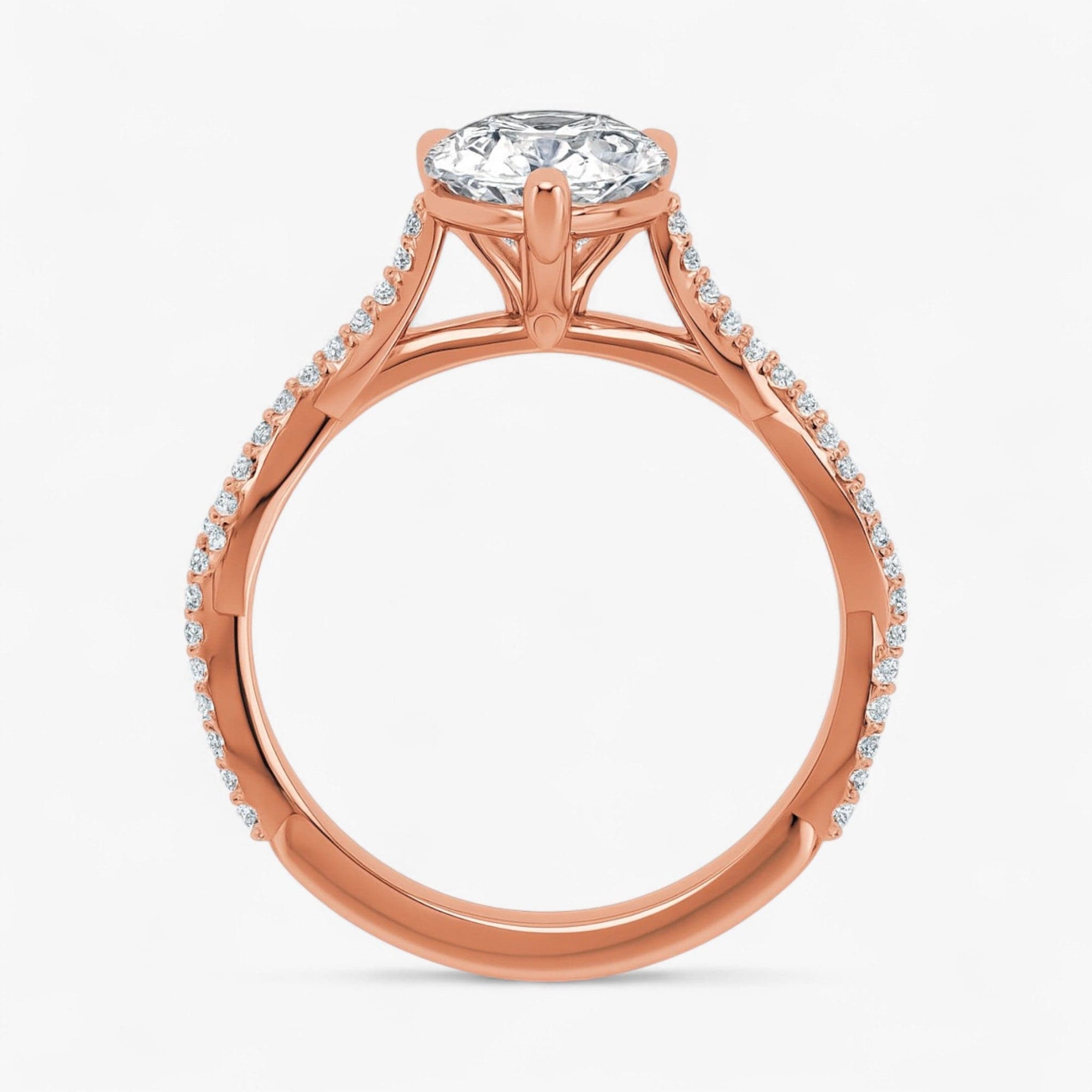 The Timeless Twisted Pavé Engagement Ring | Pear